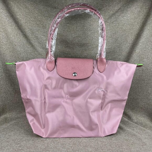 NWT Longchamp Le Pliage Original Large Shoulder Nylon Bag Tote Pink - Picture 4 of 10